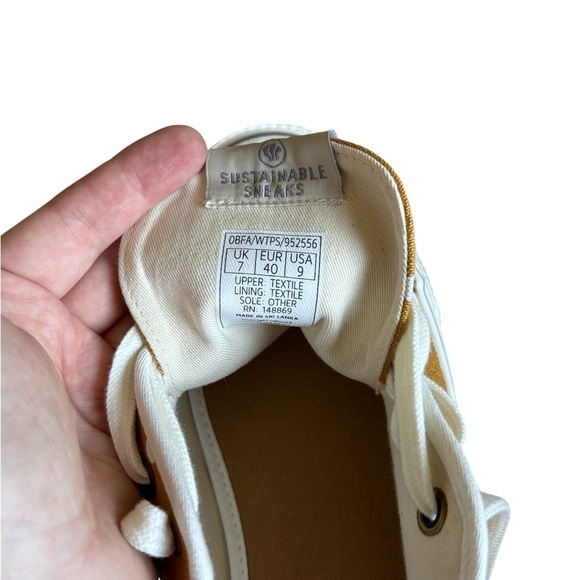 New Fat Face Mustard Polka Sneakers Size 9 Comfort 100%organic cotton - Picture 7 of 7